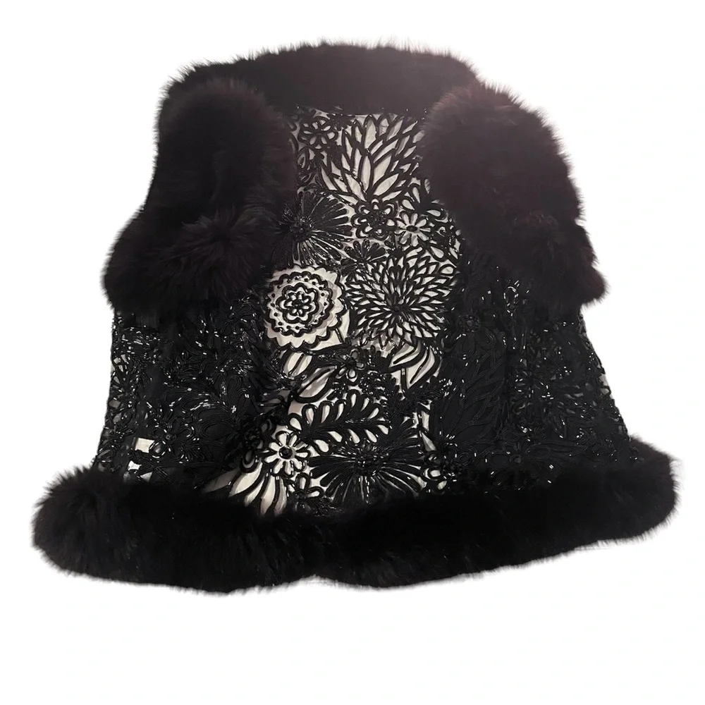 Naeem khan fox fur beaded vest - Picture 13 of 13